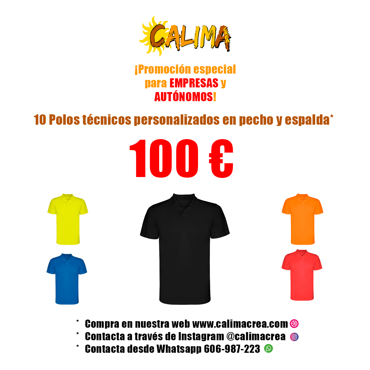 10 polos técnicos personalizados por solo 100 €