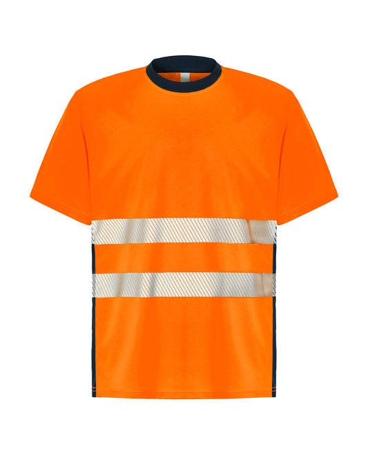 Camiseta Técnica Manga Corta - Navy / Orange Fluor