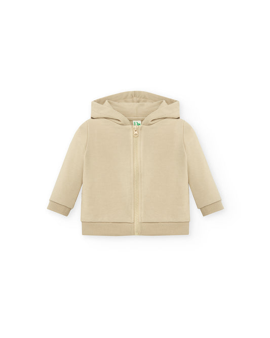 Baby Hooded Sweatshirt - Butter Cream