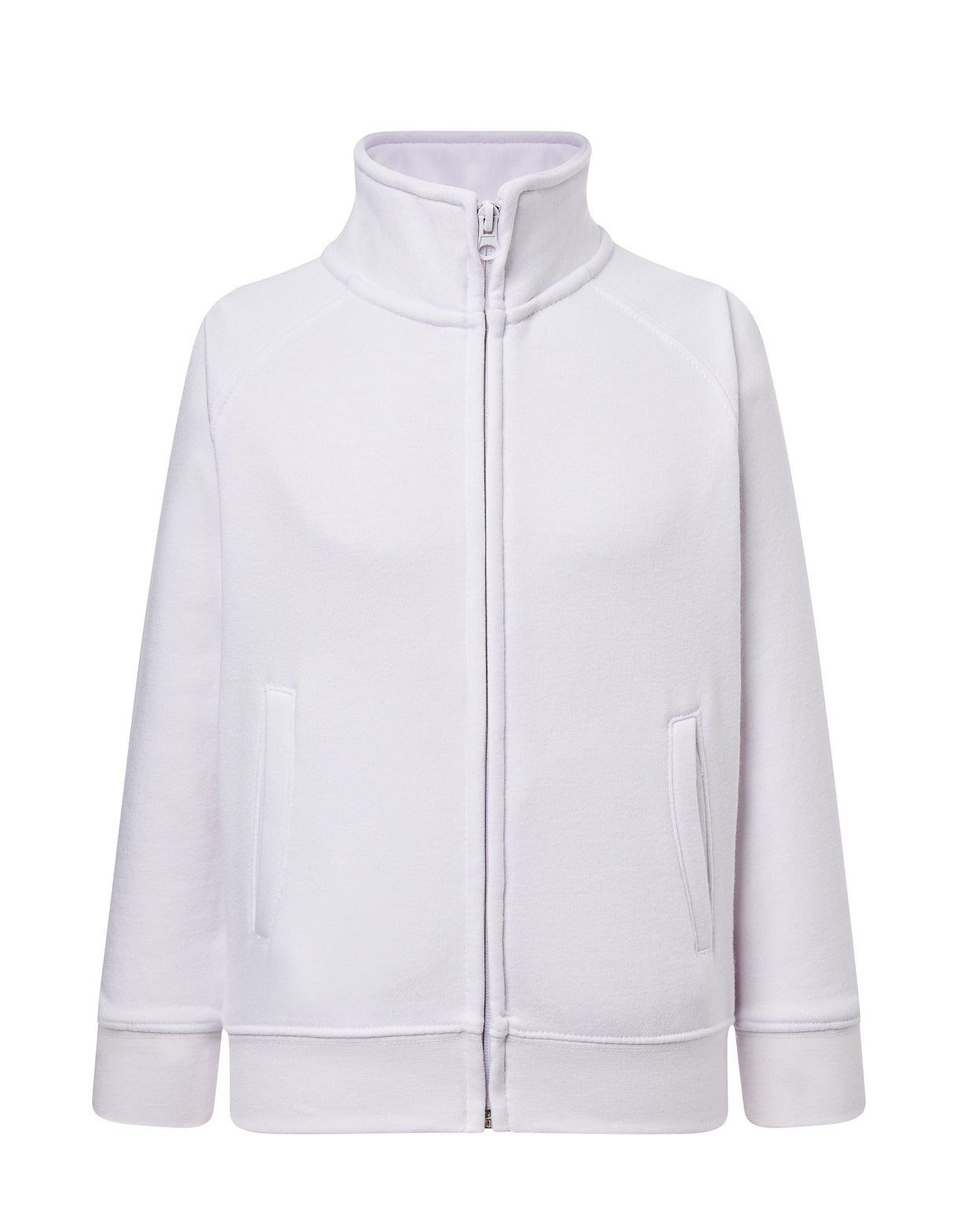 Kid Full Zip Sweatshirt - White
