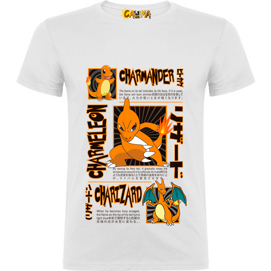 🔥 Camiseta Algodón – Charmander Vibes - Adultos y Niños