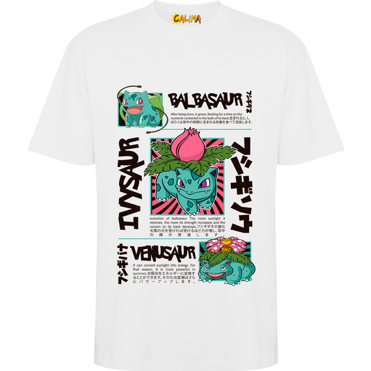 🌿 Camiseta Oversize – Bulbasaur Roots - Adultos