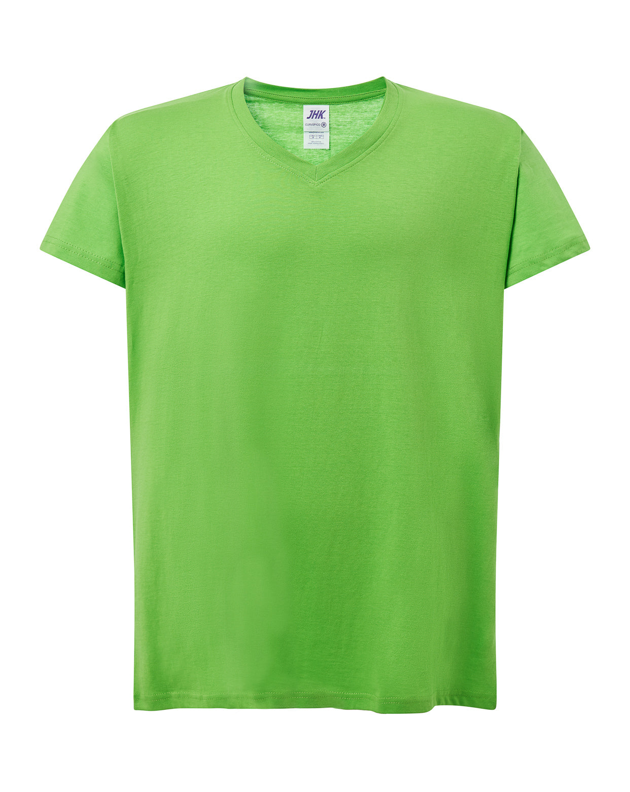 Curves T-Shirt V-Neck - Lime
