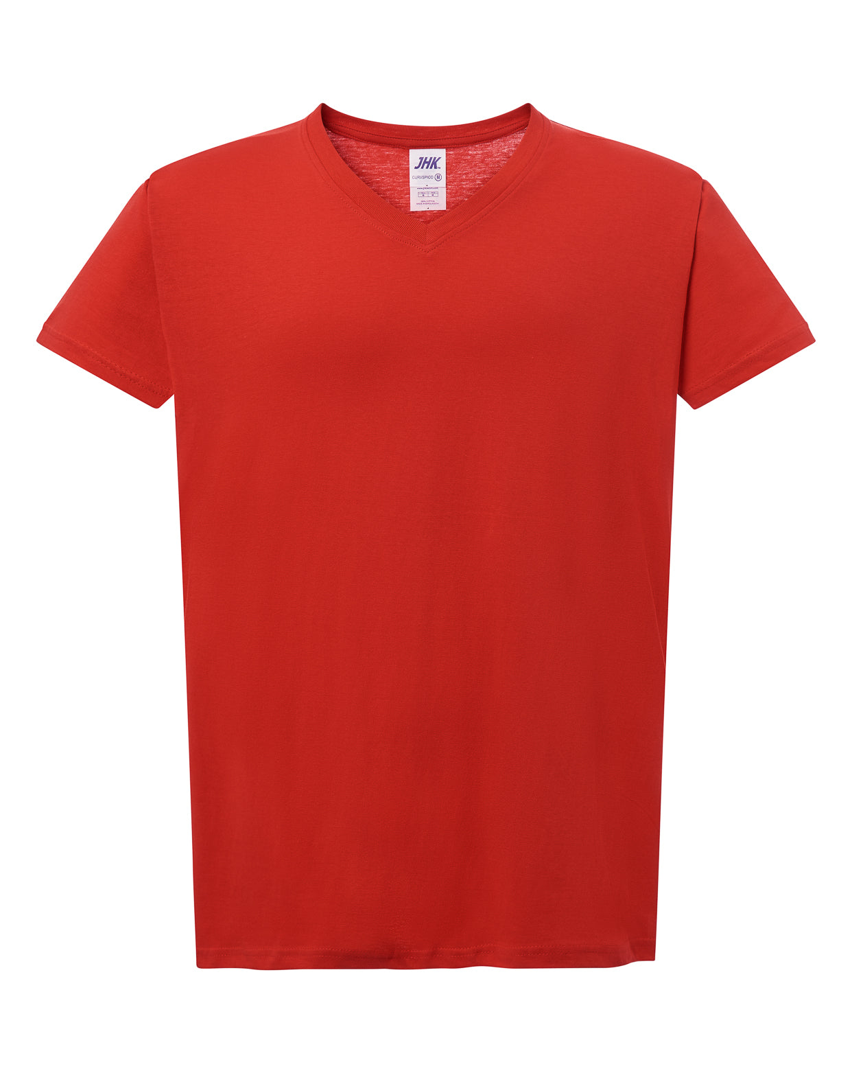Curves T-Shirt V-Neck - Red