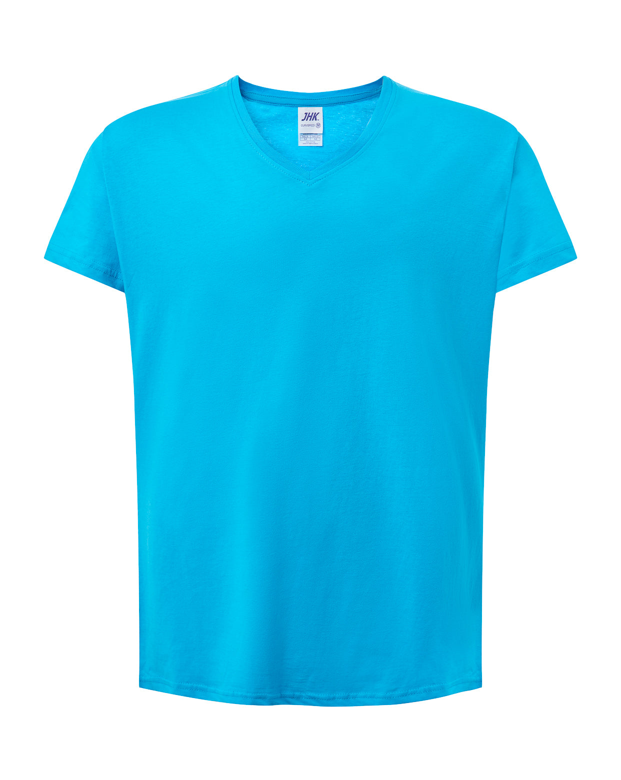 Curves T-Shirt V-Neck - Turquoise