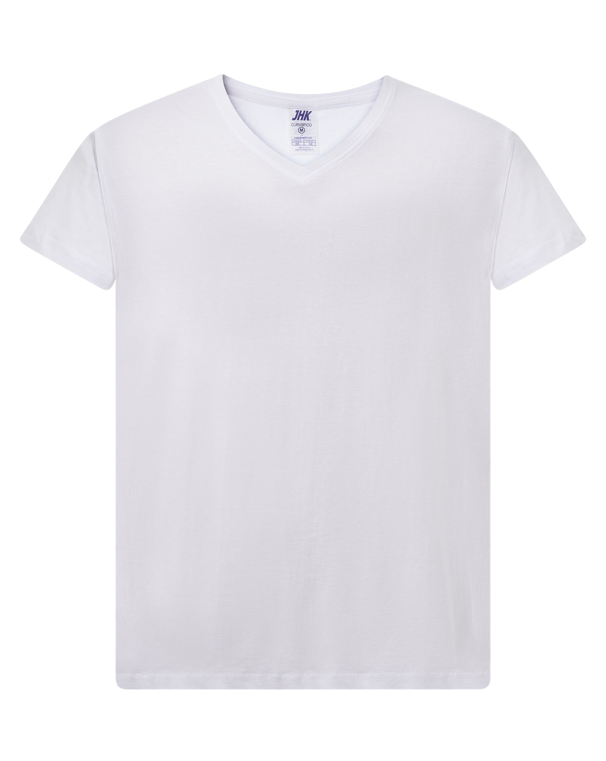 Curves T-Shirt V-Neck - White