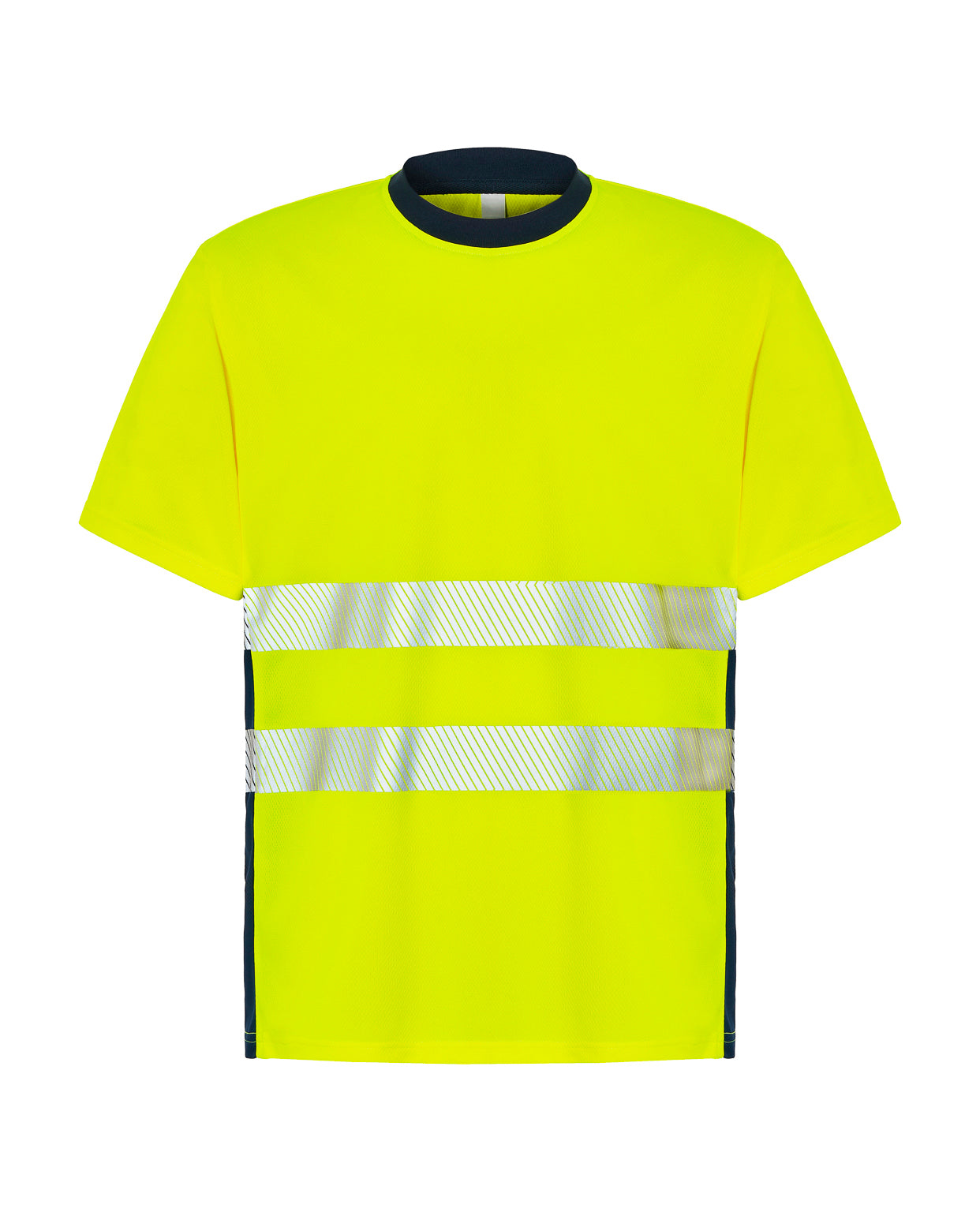 Camiseta Técnica Manga Corta - Navy / SunYelow Fluor