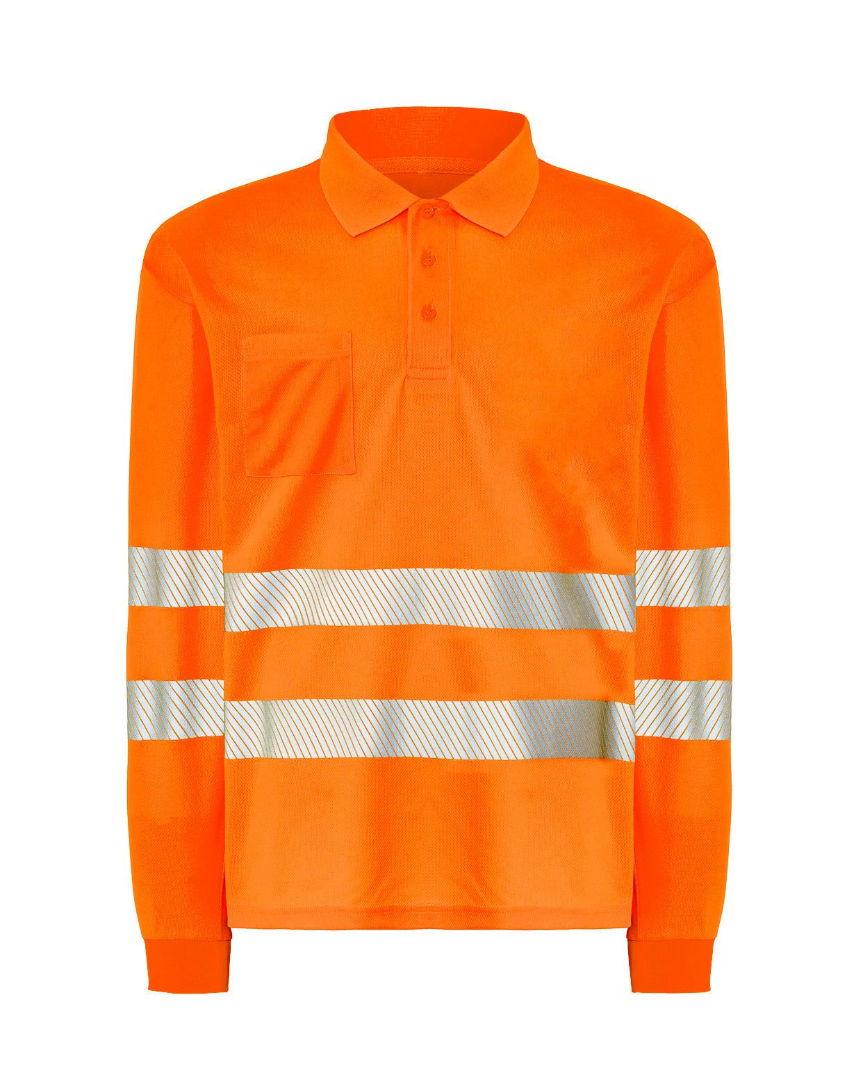 Polo Manga Larga - Orange Fluor