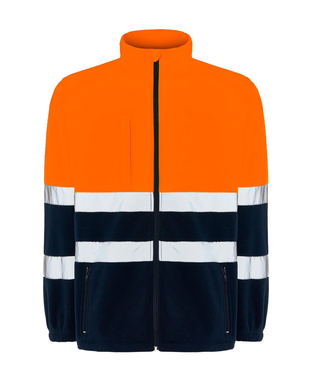 Chaqueta Polar - Navy / Orange Fluor