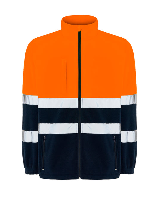Chaqueta Polar - Navy / Orange Fluor