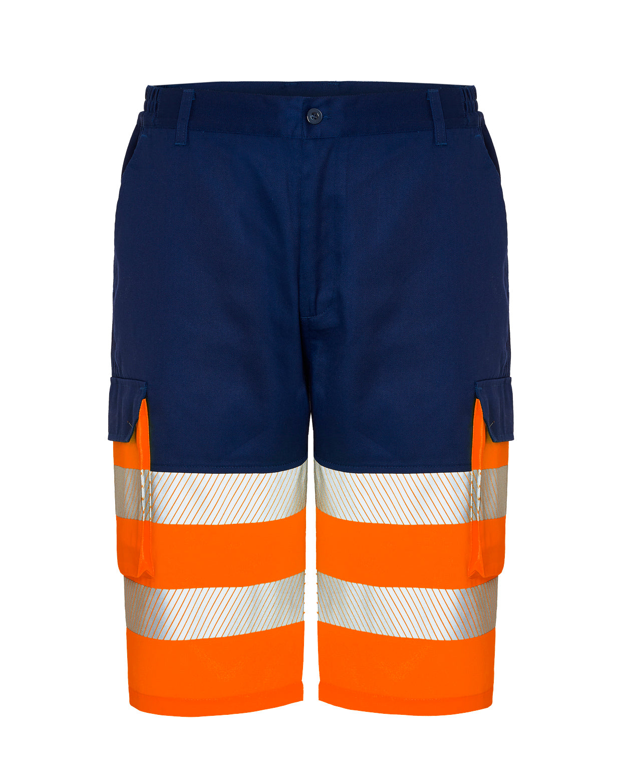 Bermuda Multibolsillos - Navy / Orange Fluor