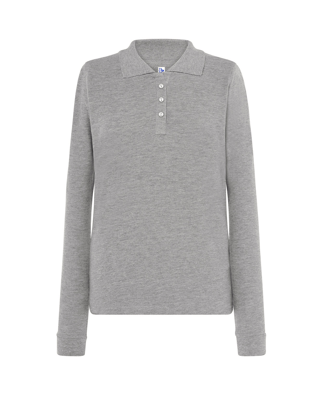 Regular Polo LS Lady - Grey Melange