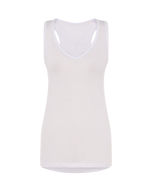 V-neck Subli Top - White Sublimatable