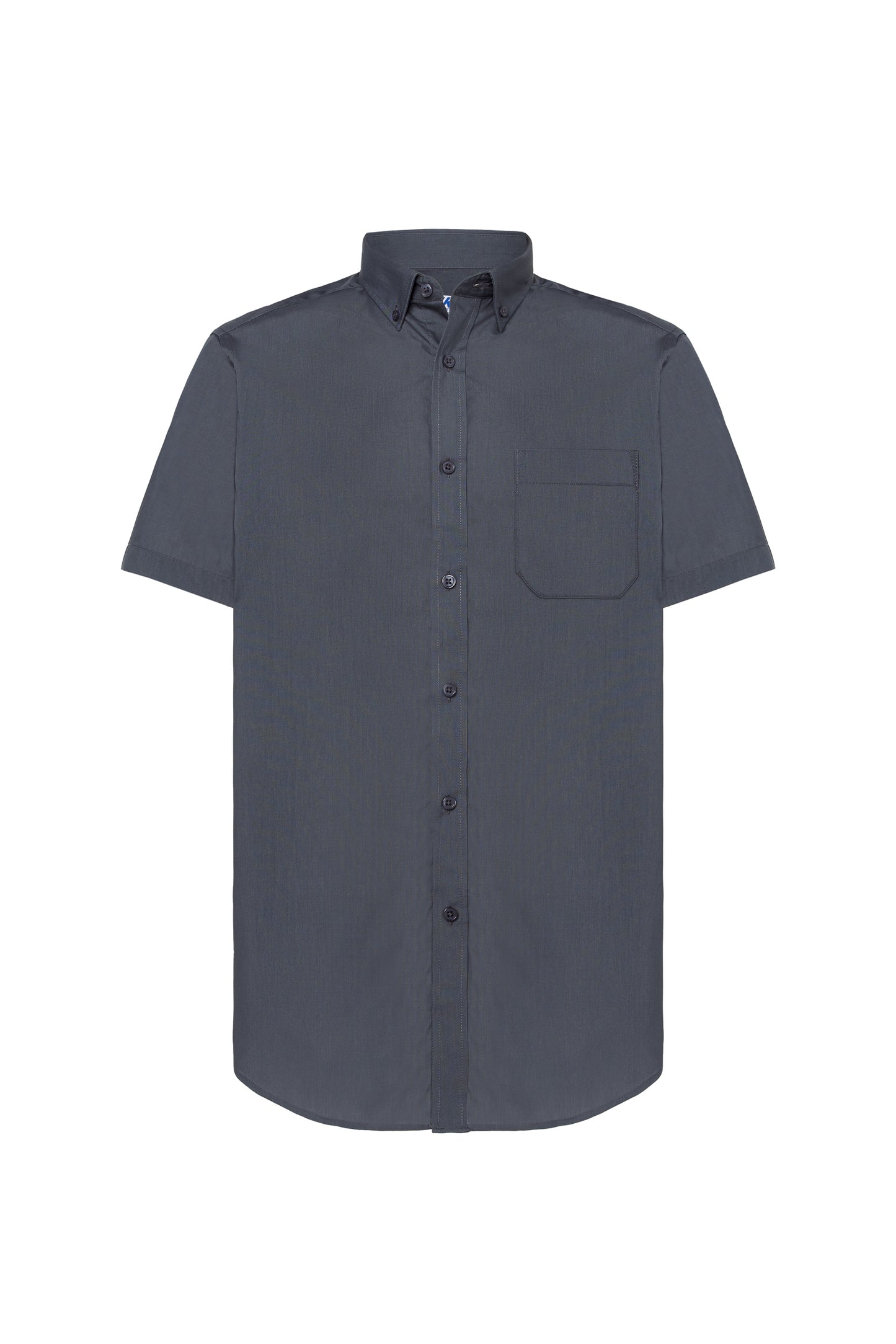 Casual & Business Ss Shirt Popelin - Grey