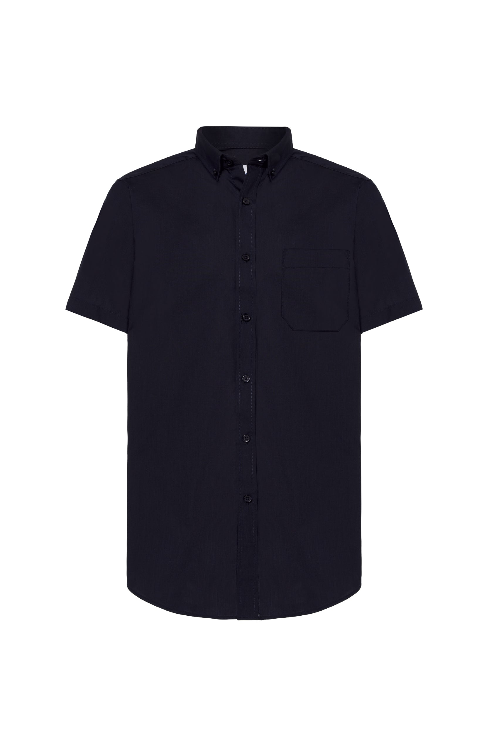 Casual & Business Ss Shirt Popelin - Navy