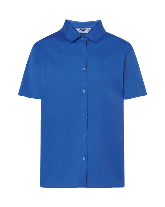 Lady Casual & Business Ss Oxford Shirt - Royal Blue