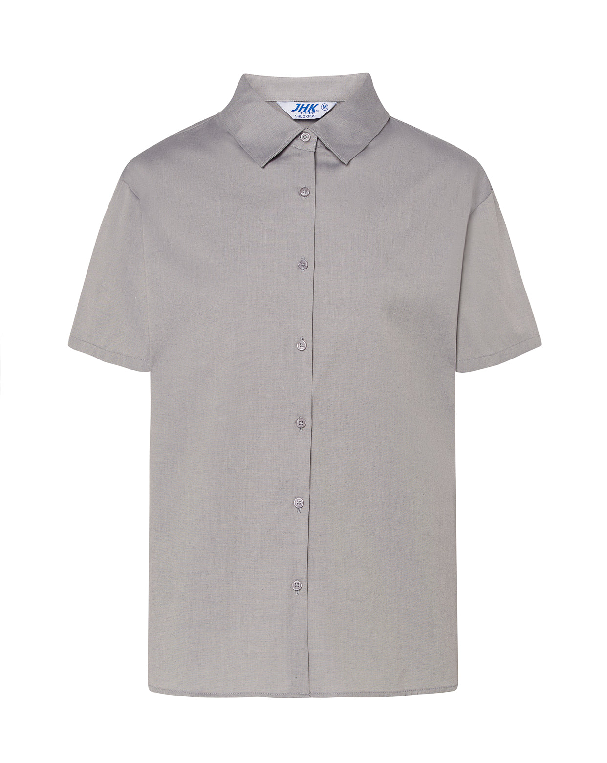 Lady Casual & Business Ss Oxford Shirt - Silver