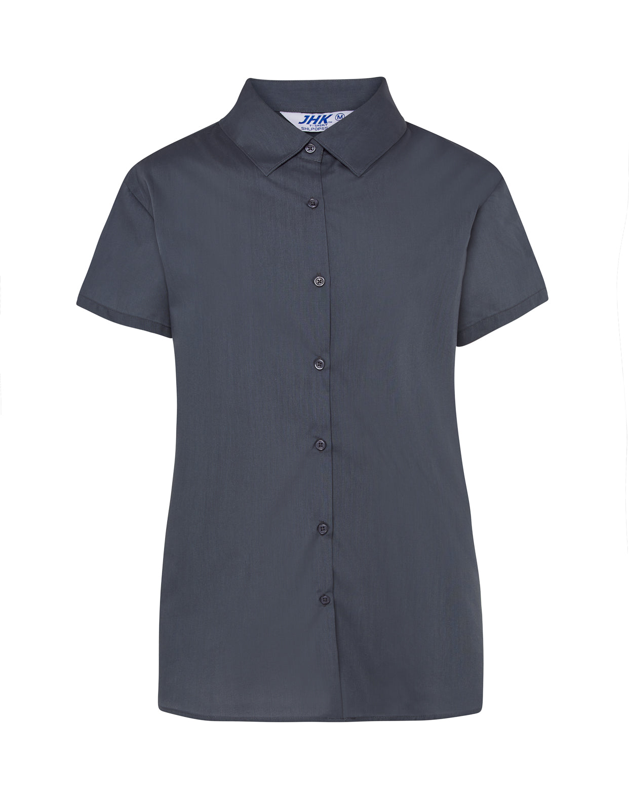 Lady Casual & Business Ss Shirt Popelin - Grey