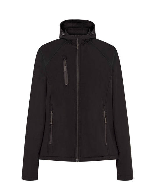 Softshell Jacket Hooded Lady - Black