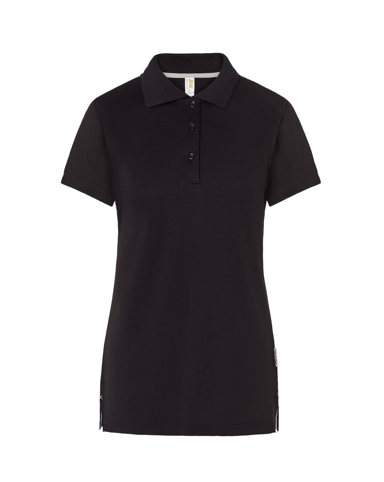 Heavy Pique Polo Lady - Black-Silver