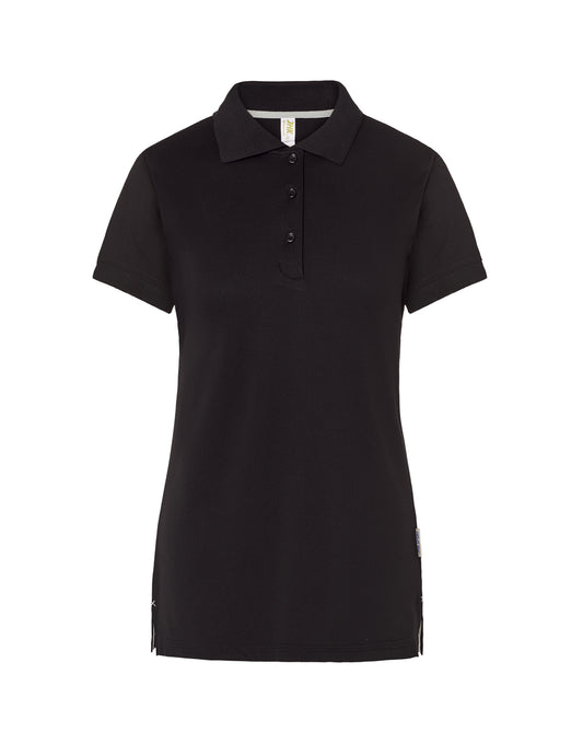 Heavy Pique Polo Lady - Black-Silver