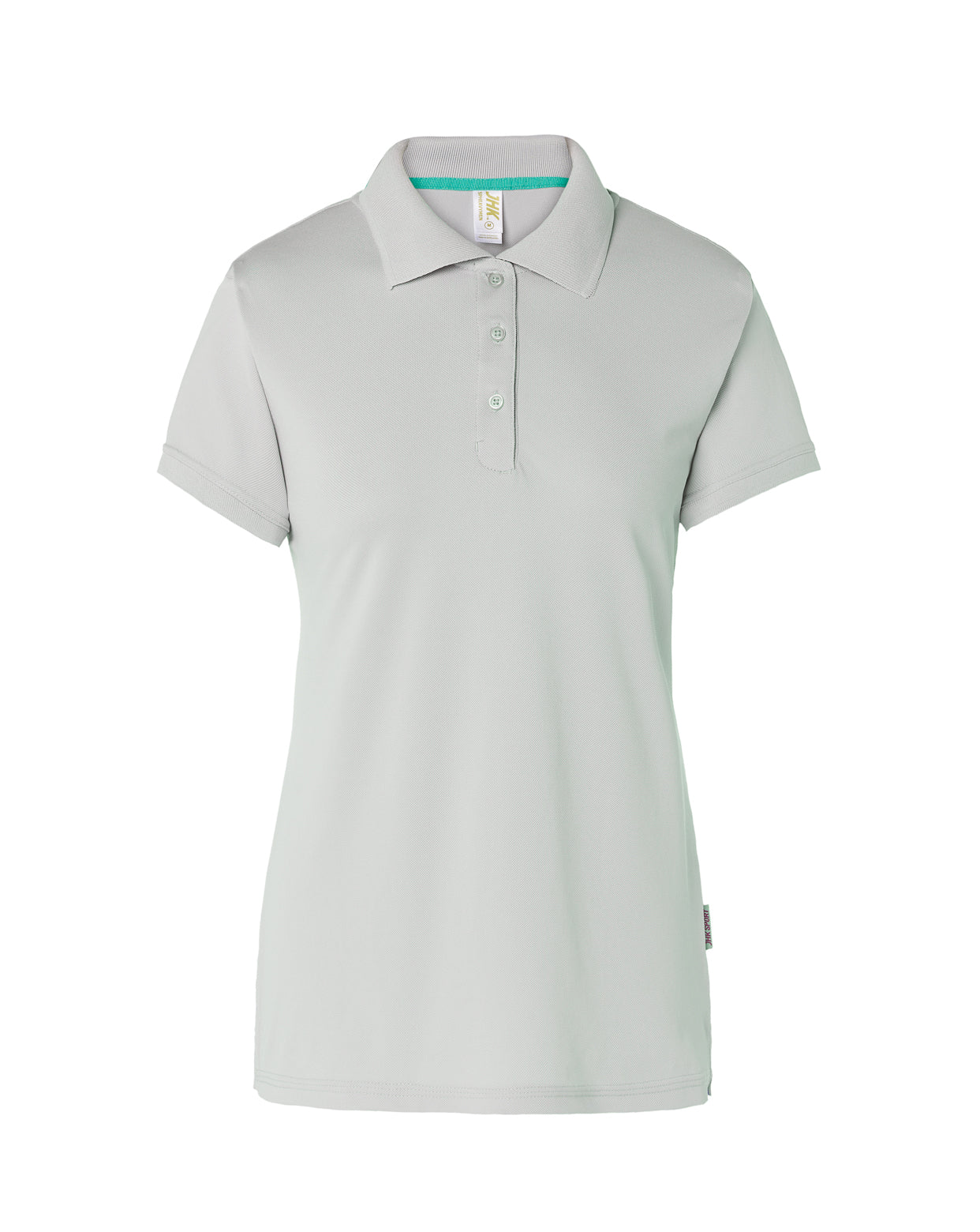 Heavy Pique Polo Lady - Silver-Green Atlantis