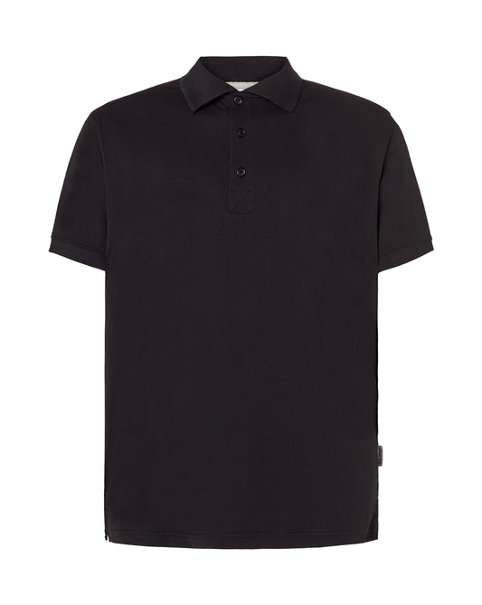 Heavy Pique Polo Man - Black-Silver