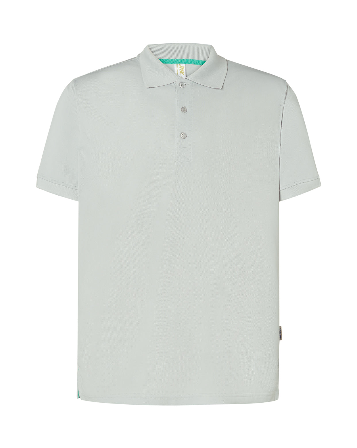 Heavy Pique Polo Man - Silver-Green Atlantis
