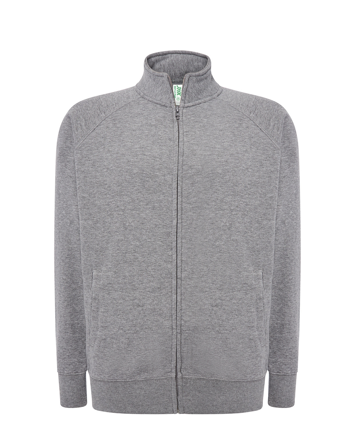 Full Zip French Terry Sweatshirt - Grey Melange
