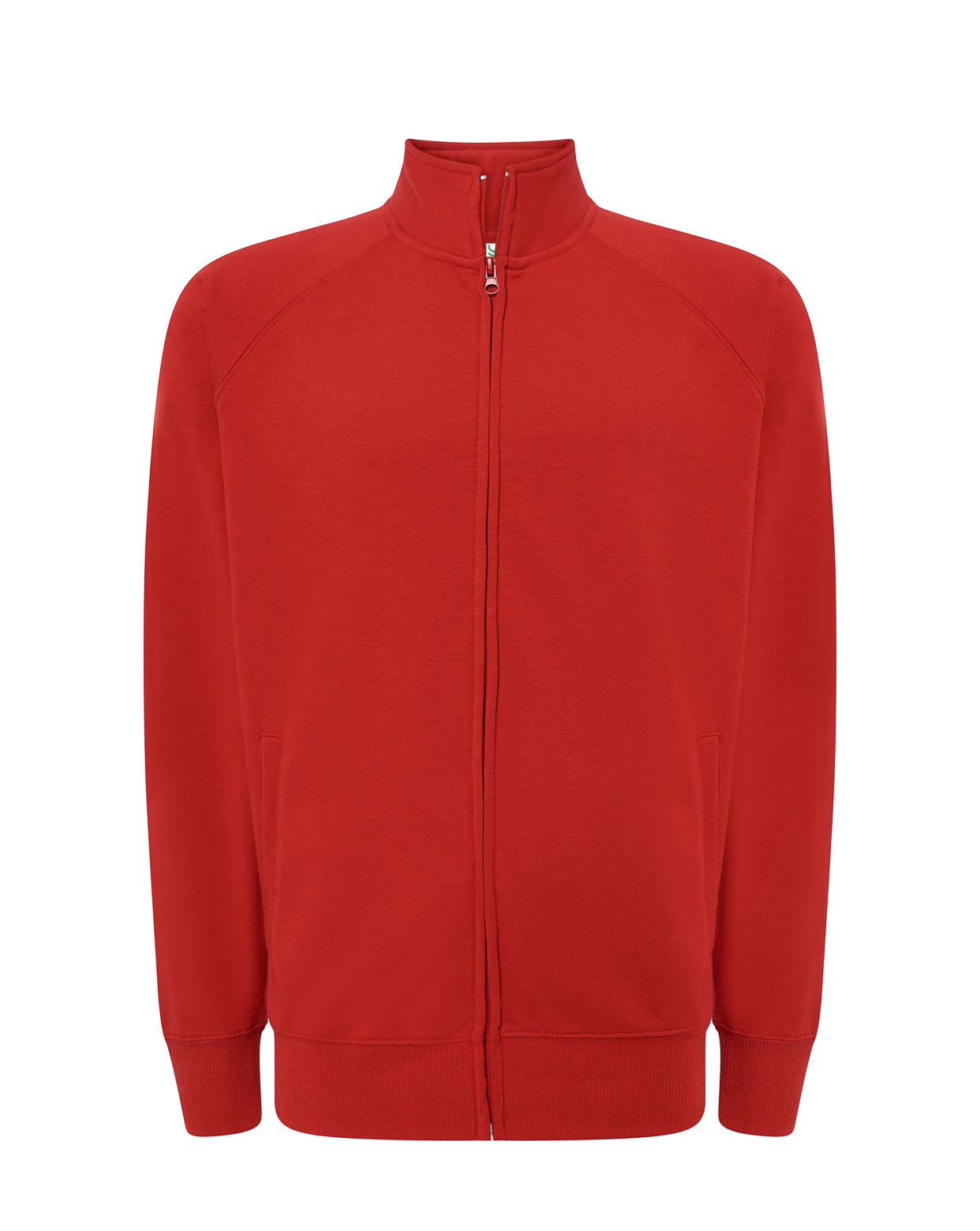 Full Zip French Terry Sweatshirt - Red