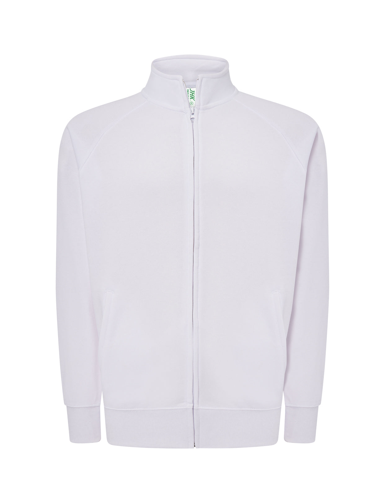 Full Zip French Terry Sweatshirt - White