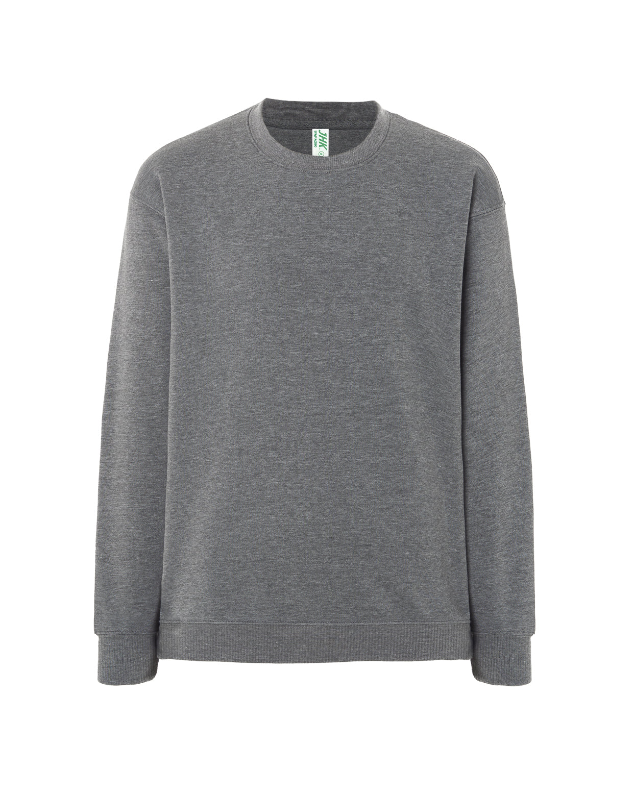 Crew Neck Sweatshirt - Dark Grey Melange