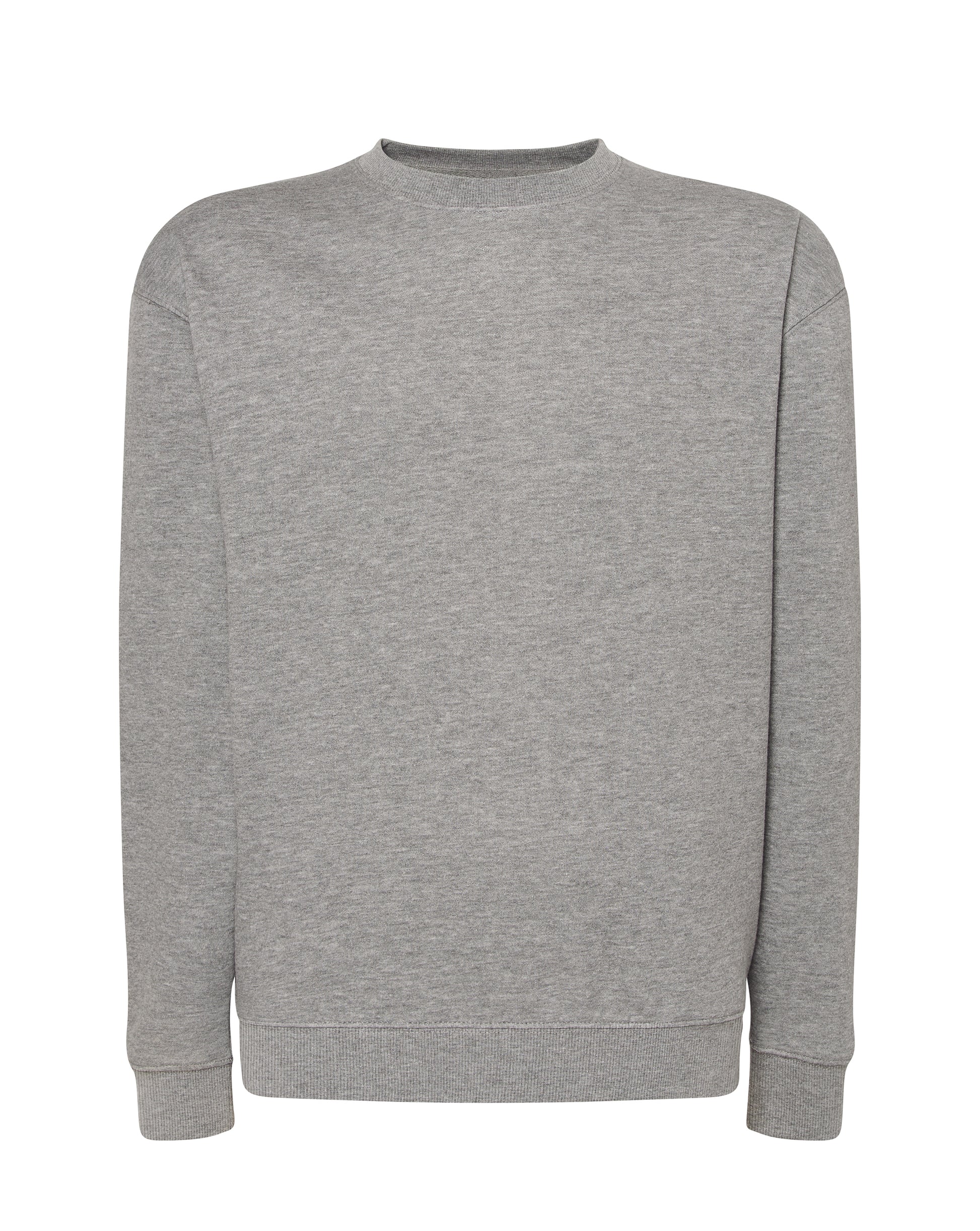 Crew Neck Sweatshirt - Grey Melange