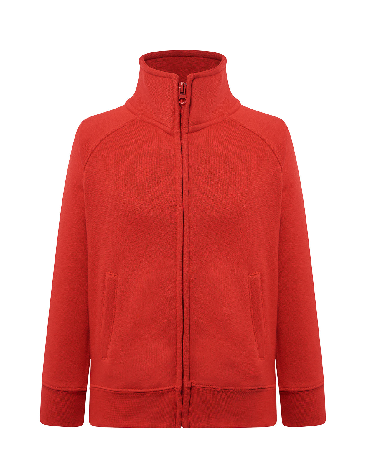 Kid Full Zip French Terry Sweatshirt - Red