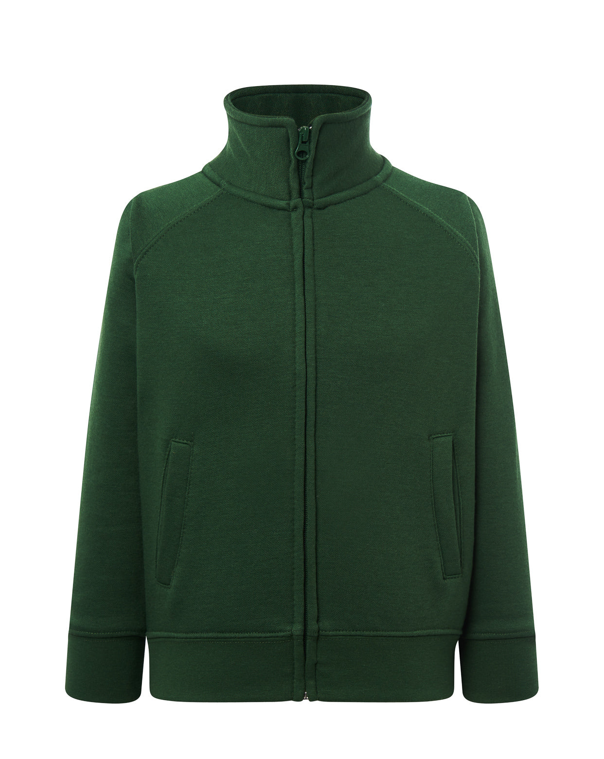 Kid Full Zip Sweatshirt - Bottle Green