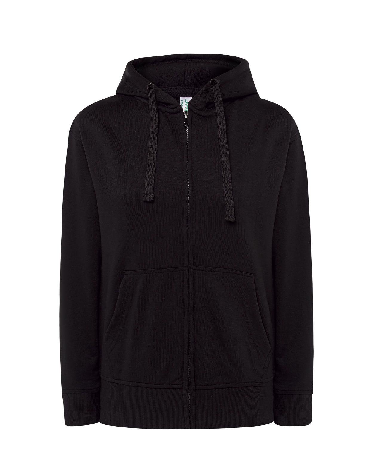 Lady Full Zip Hooded Sweatshirt - Black